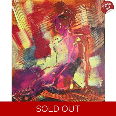 SOLD Abstract Nude 328 Acrylic on Stretched Canvas.